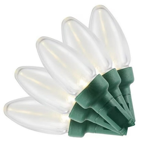 Home Accents Holiday 150L Warm White Faceted Christmas C6 LED String Lights - Picture 2 of 2